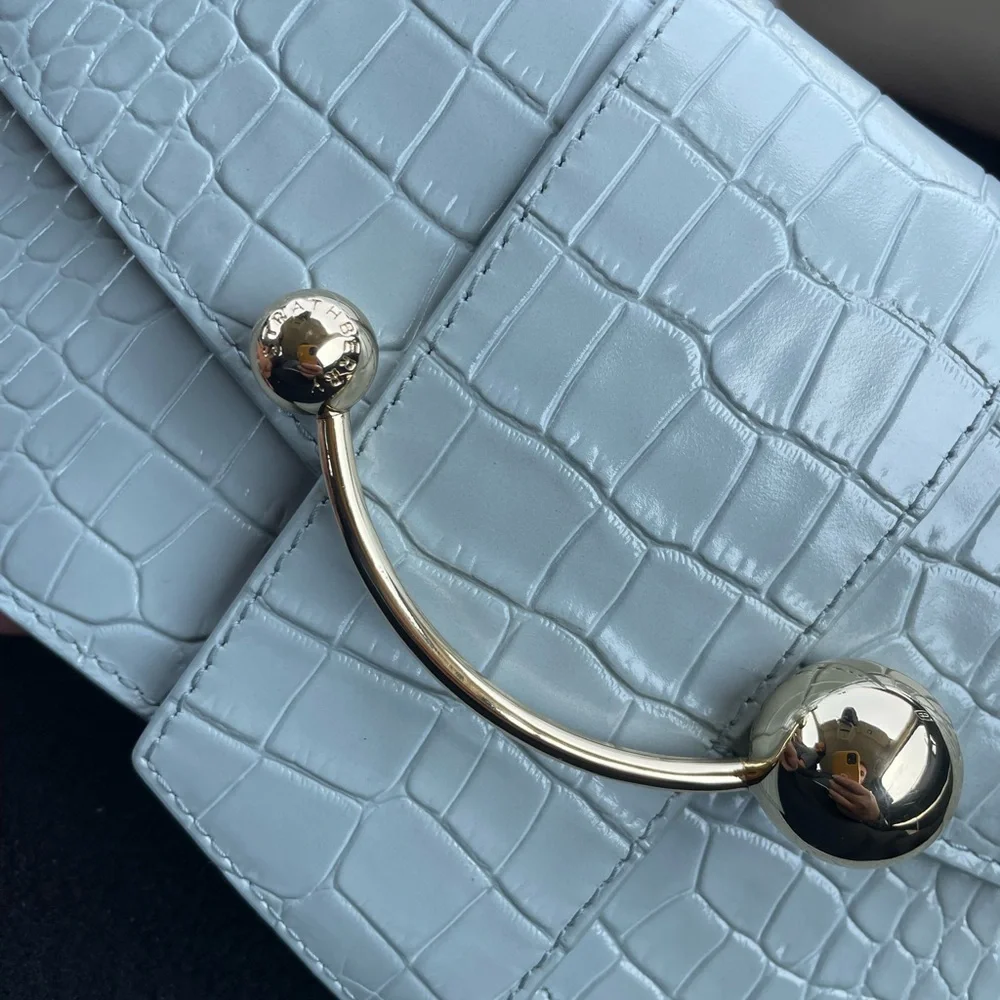 Strathberry Crescent  Croc-Embossed leather bag - Picture 5 of 11